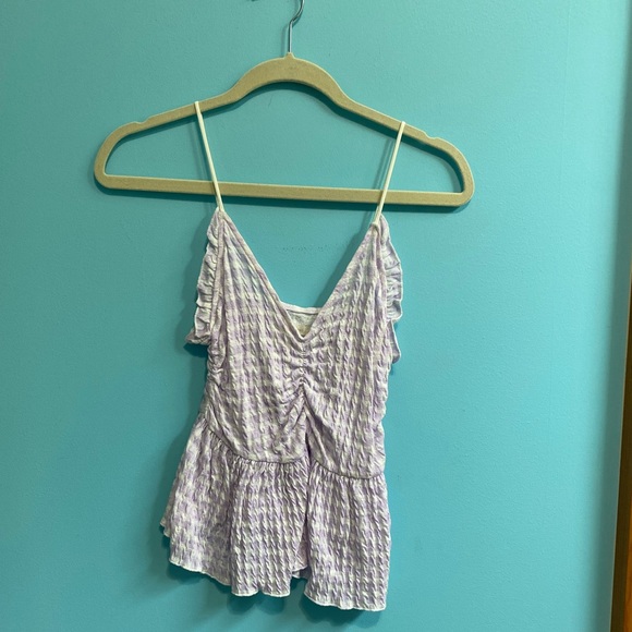 Urban Outfitters Purple and White Tank - Picture 1 of 4